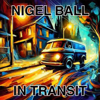 A surreal, neon-lit van speeds through a dreamlike suburban street, capturing the restless spirit of movement and transformation.